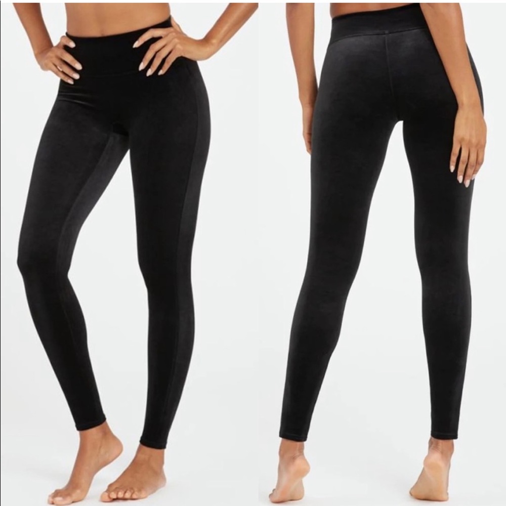 SPANX Crushed Velvet Legging Tight Size Medium